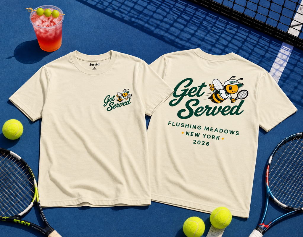 Get Served Flushing Meadows 2026 Tee — Ivory