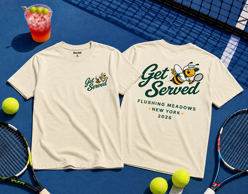 Get Served Flushing Meadows 2026 Tee — Ivory