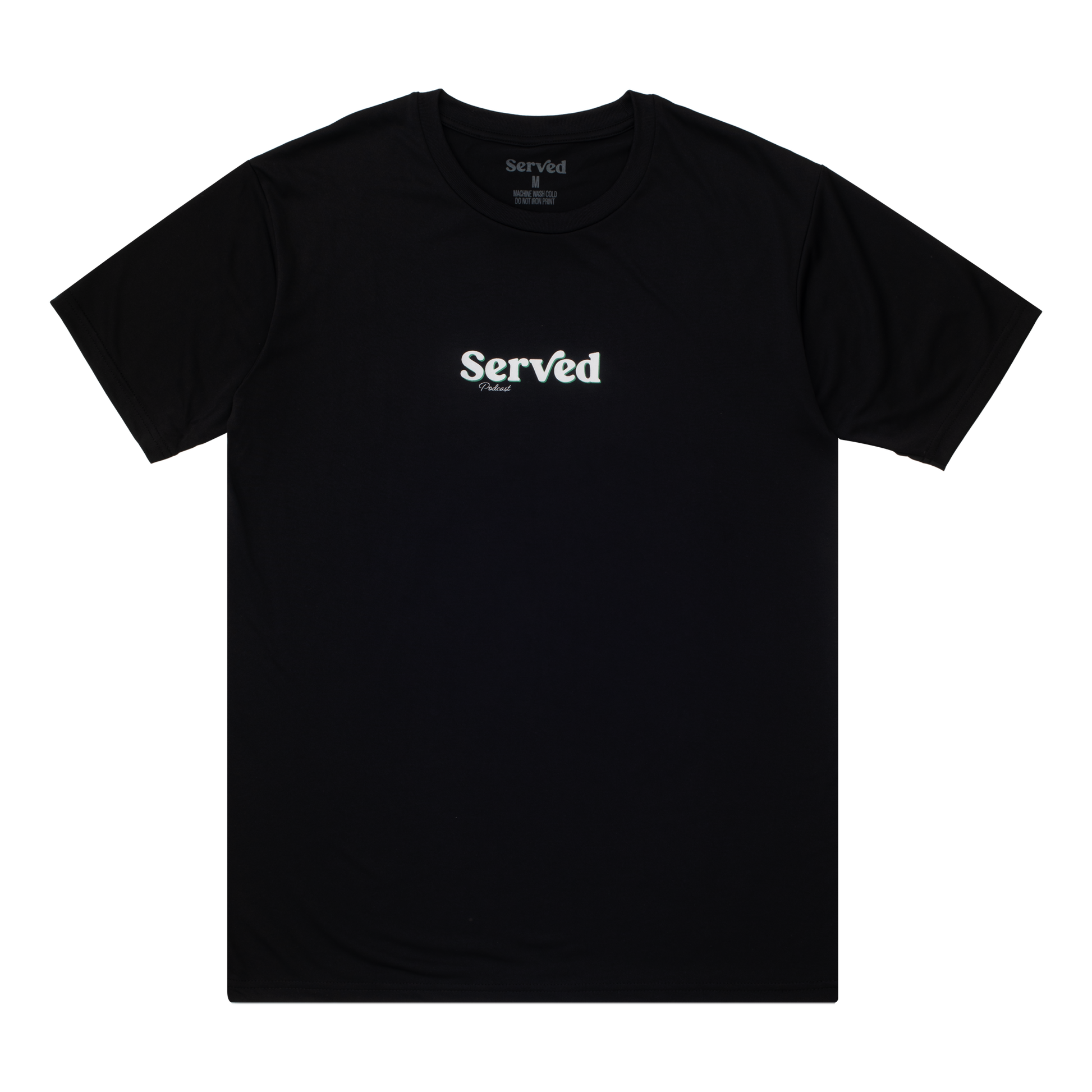 SERVED ESSENTIAL | BLACK PERFORMANCE TEE